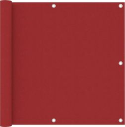  vidaXL Parawan balkonowy, czerwony, 90x500 cm, tkanina Oxford