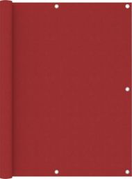  vidaXL Parawan balkonowy, czerwony, 120x400 cm, tkanina Oxford