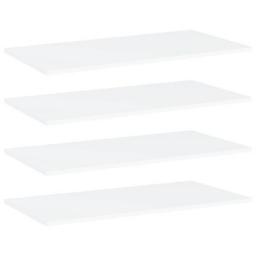  vidaXL Półki na książki, 4 szt., białe, 80x40x1,5 cm, płyta wiórowa