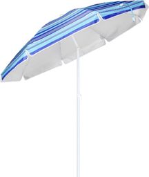  HI HI Parasol plażowy, 200 cm, niebieski w pasy