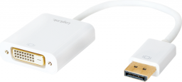 Adapter AV LogiLink DisplayPort - DVI-D biały (CV0058B)