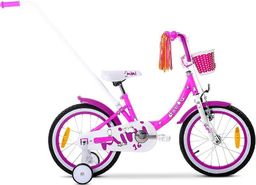  Tabou Rower 16" MINI różowo-biały