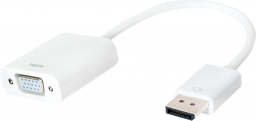 Adapter AV LogiLink DisplayPort - D-Sub (VGA) biały (CV0059B)