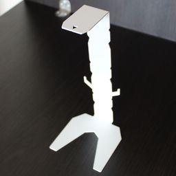  MT3CH Metalowy gamingowy stojak wieszak uchwyt hak podstawka statyw na słuchawki na biurko biały