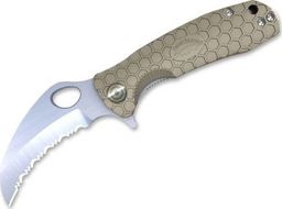 Honey Badger Nóż Honey Badger Claw Medium Tan Serrated