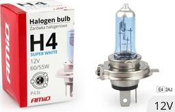  AMiO Żarówka halogenowa H4 12V 60/55W filtr UV (E4) Super White