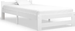  vidaXL Rama łóżka, biała, lite drewno sosnowe, 90 x 200 cm