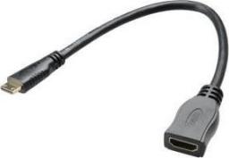 Adapter AV Akasa HDMI Mini - HDMI czarny (AK-CBHD10-25BK)