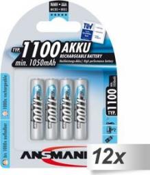  Ansmann Akumulator Rechargeable AAA / R03 1050mAh 12 szt.