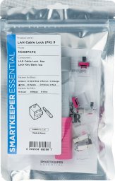 Smartkeeper SMARTKEEPER Basic LAN Cable Lock 5 - 1x klíč + 5x záslepka, růžová