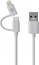 Kabel USB iBattz USB-A - Lightning 1 m Biały (IB-CBL-LGN-WH)