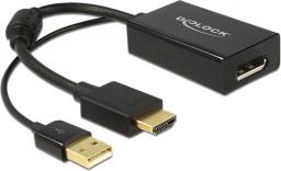 Adapter AV Delock HDMI - DisplayPort + USB-A czarny (62667)