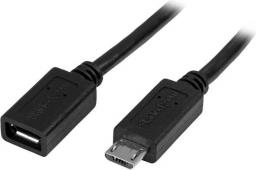 Kabel USB StarTech microUSB - USB-A 0.5 m Czarny (USBUBEXT50CM)