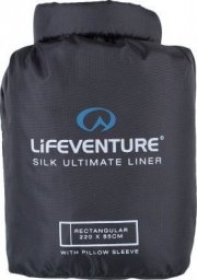 Lifeventure Silk Ultimate Sleeping Bag Liner, Rectangular, Black