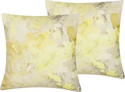  Beliani Zestaw 2 poduszek dekoracyjnych 45 x 45 cm żółty PACHIRA