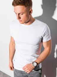  Ombre T-shirt męski bawełniany basic S1370 - biały XXL