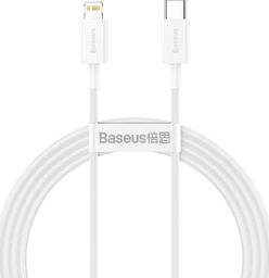 Kabel USB Baseus USB-C - Lightning 1.5 m Biały (CATLYS-B02)