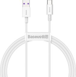 Kabel USB Baseus USB-A - USB-C 1 m Biały (CATYS-02)