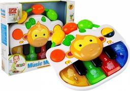 Import leantoys Pianinko z Małpką dla Niemowlaka Dźwięk Światła