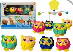 Import leantoys Karuzela do Łóżeczka Zawieszki do Wózka Sowy z Dzwoneczkami