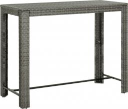  vidaXL Ogrodowy stolik barowy, szary, 140,5x60,5x110,5 cm, rattan PE (45878)