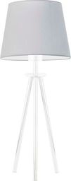 Lampa stołowa Lumes Lampka nocna z abażurem na białym stelażu - EX913-Berges - 18 kolorów Beżowy