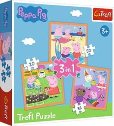  Trefl Puzzle 3w1 Pomysłowa Świnka Peppa 34852