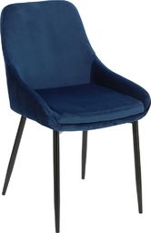  Elior Niebieskie krzesło welurowe - Anaki