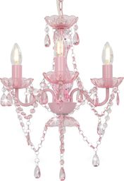 Lampa wisząca Lumes Różowy żyrandol kryształowy w kształcie świecznika - EX95-Zeus