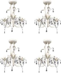 Lampa wisząca Lumes Komplet czterech żyrandoli kryształowych - EX130-Reves