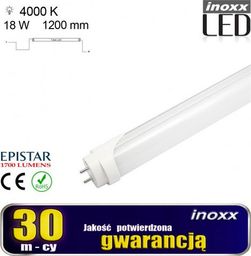 Świetlówka Nvox liniowa T8 18W (V31AC-INOXX 120T8K4000 AL MI FS)