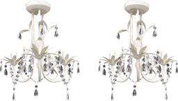 Lampa wisząca Lumes Żyrandol świecznikowy z kryształkami 2 sztuki - EX129-Reves