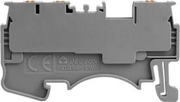  Degson Złączka szynowa 1,5mm2 1P 3-przewodowa zacisk push-in szara 3916