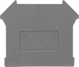  Degson Płytka końcowa do złączki szynowej 2,5mm2 PC2,5 DGN 3565