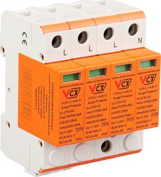 Whner 4P 25-50kA klasy T1 T2 Ogranicznik przepięć 6kA VCX-L1-4-B+C 2516