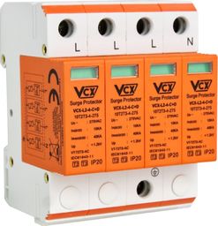 Whner Ogranicznik przepięć 275V AC 3P + NPE 10-40kA T2 T3 C+D 1.2kV CD4P VCX 6873