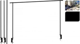  Mondex Stelaż do oświetlenia nad stół metalowy czarny 135-250cm