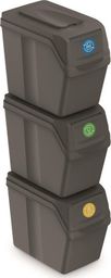 Kosz na śmieci Prosperplast Sortibox do segregacji 3 x 20L szary (CEN-68347)