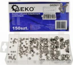 Geko ZESTAW NAKRĘTEK KOŁPAKOWYCH ZAMKNIĘTYCH 150SZT.(20) G02921 GEKO