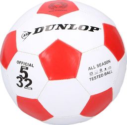  Dunlop Piłka nożna do nogi czerwono-biała r. 5
