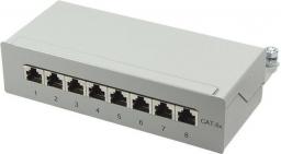  LogiLink Patchpanel kat. 6A, 8-portowy, ekranowany STP, Szary (NP0018)
