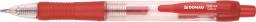  Donau Długopis automatyczny żelowy z wodoodpornym tuszem 0,5mm, czerwony 5901498058854
