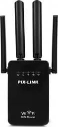 Access Point Pix-Link Wi-Fi Repeater Black