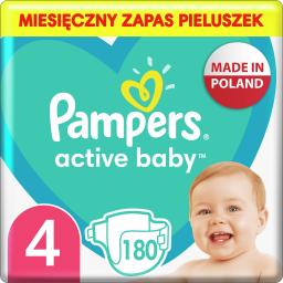 Pieluszki Pampers Active Baby 4, 9-14 kg, 180 szt.