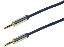 Kabel LogiLink Jack 3.5mm - Jack 3.5mm 1m niebieski (CA10100)