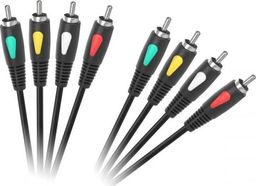 Kabel Cabletech RCA (Cinch) x4 - RCA (Cinch) x4 3m czarny (KPO4003-3.0)