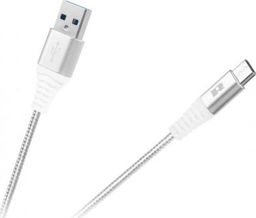 Kabel USB Rebel USB-A - USB-C 0.5 m Biały (RB-6001-050-W)