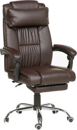 Krzesło biurowe Beliani Luxury Ciemnobrązowe