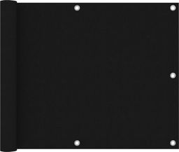  vidaXL Parawan balkonowy, czarny, 75x500 cm, tkanina Oxford