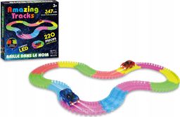 GTToys Wyścigowy Tor Samochodowy Elastyczny Świecący 3,5m + Samochód (SB6240)